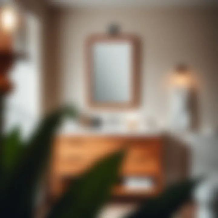 Stylish installation of a solid wood vanity in a modern bathroom setting