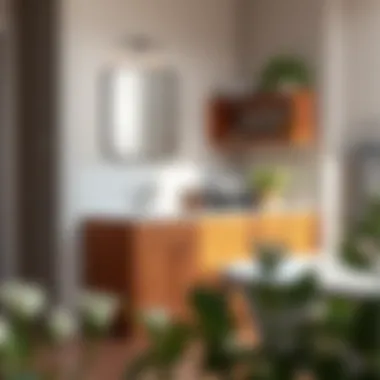 Maintenance tips illustration for solid wood bathroom vanities