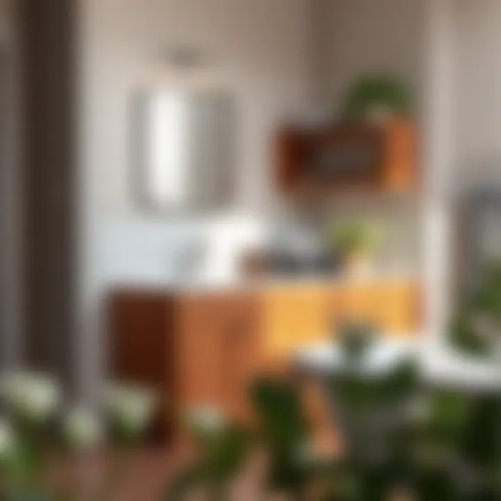 Maintenance tips illustration for solid wood bathroom vanities