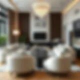 Elegant living room showcasing modern decor elements