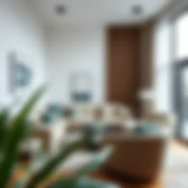 Functional Furniture Arrangement Stylish arrangement of furniture in a cozy space