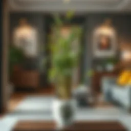 A beautiful arrangement of lucky bamboo in a modern interior setting