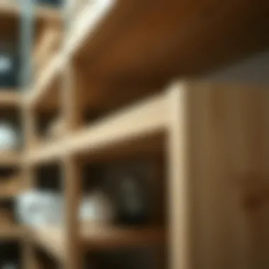 Sturdy Construction Materials for Shelving Close-up of sturdy construction materials for pantry shelving