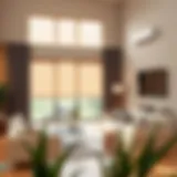 Luxurious living room featuring Alexa roller blinds