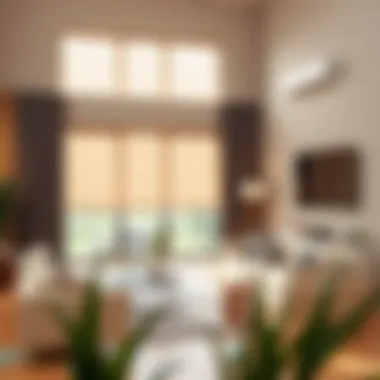 Luxurious Living Room with Alexa Roller Blinds Luxurious living room featuring Alexa roller blinds