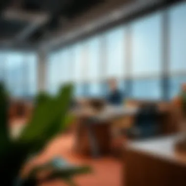 Modern Office Space with Alexa Roller Blinds Modern office space enhanced by Alexa roller blinds