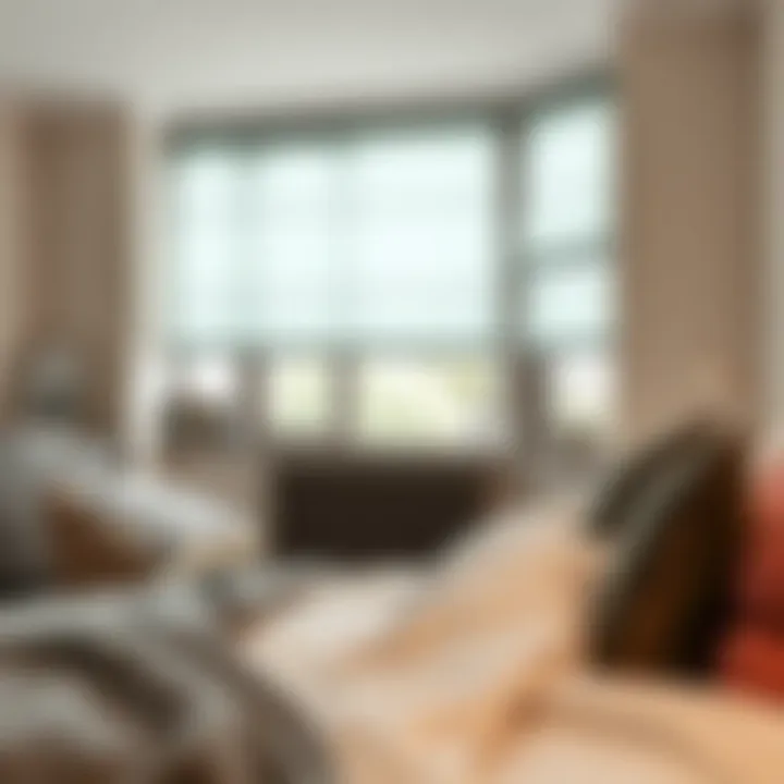 Stylish Bedroom Featuring Alexa Roller Blinds Stylish bedroom showcasing Alexa roller blinds