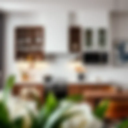 Stylish kitchen hutch showcasing modern design