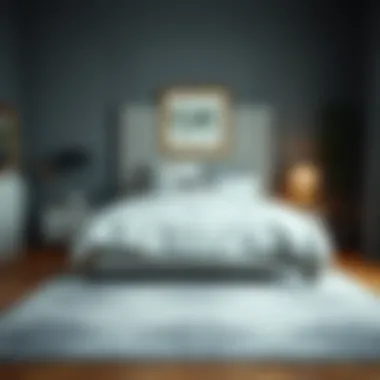 Cozy Bedroom with Solid Gray Rug Cozy bedroom showcasing a solid gray area rug