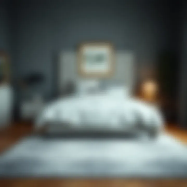 Cozy Bedroom with Solid Gray Rug Cozy bedroom showcasing a solid gray area rug