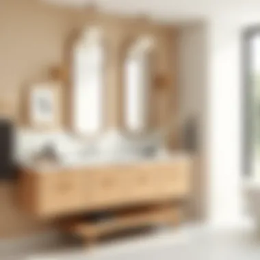 Chic materials and finishes for bath vanities