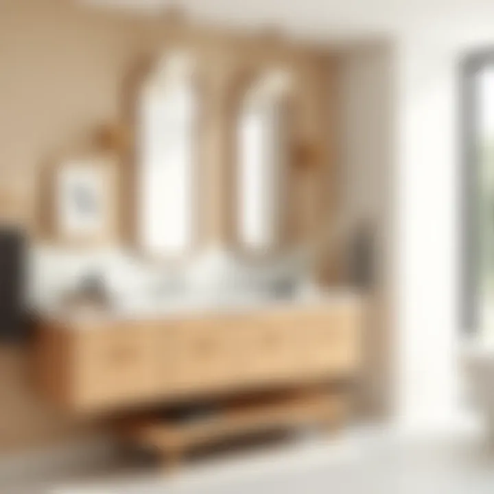 Chic materials and finishes for bath vanities
