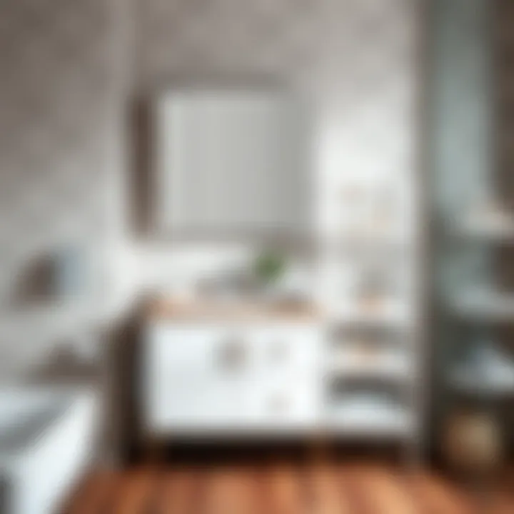 Compact vanity with integrated storage solutions