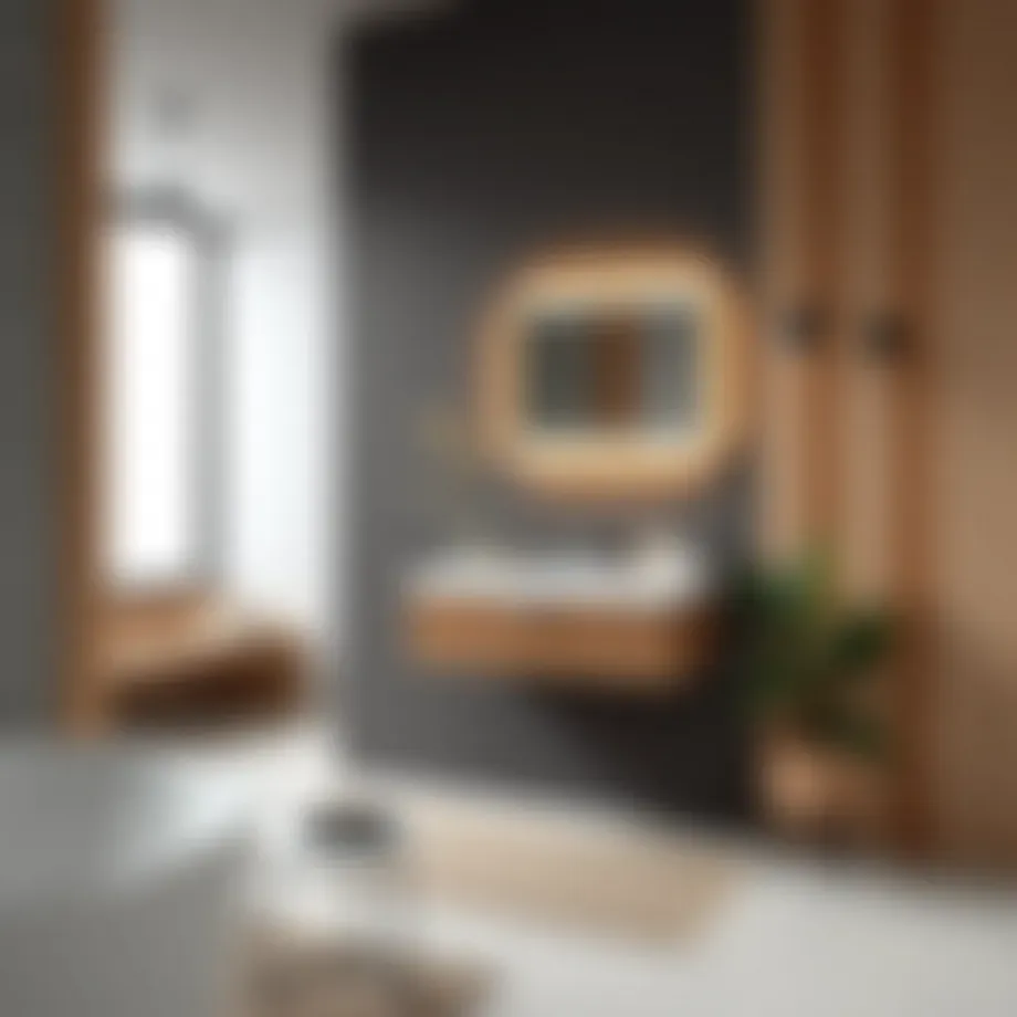 Elegant wall-mounted vanity optimizing space