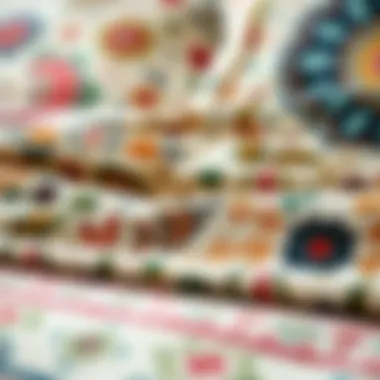 Close-up of Bohemian Fabric Patterns Close-up of bohemian fabric patterns in twin XL size