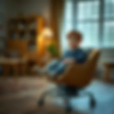 Utilization of Bouncing Chairs in Therapy Child utilizing a bouncing chair in a therapeutic setting