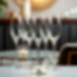 Elegant champagne glasses showcasing their unique design