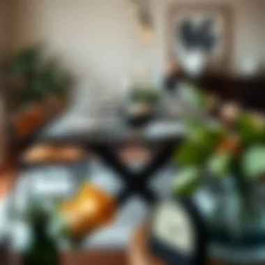 Stylish Dining Table Setup Stylish dining table arrangement with decor