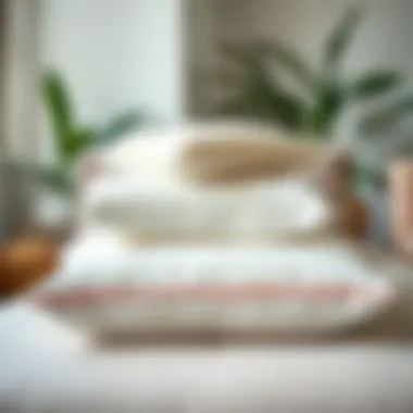 Pillow Material Comparison Pillow materials showcasing softness and support