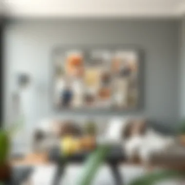 Collage Frame in Modern Decor Contemporary collage frame enhancing a modern living space