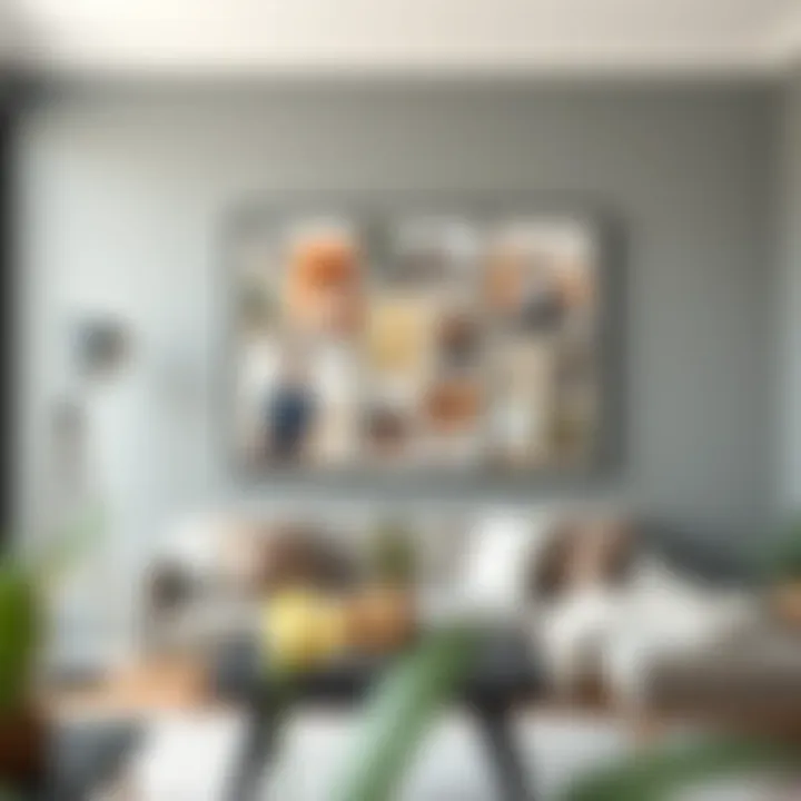 Collage Frame in Modern Decor Contemporary collage frame enhancing a modern living space