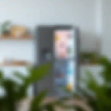 A stylish 3.9 cubic feet refrigerator showcasing modern design