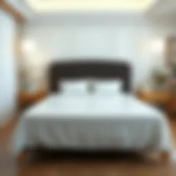 Elegant plastic mattress cover on a double bed