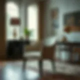 Elegant Dining Chair in Home Setting Elegant dining chair showcased in a home setting