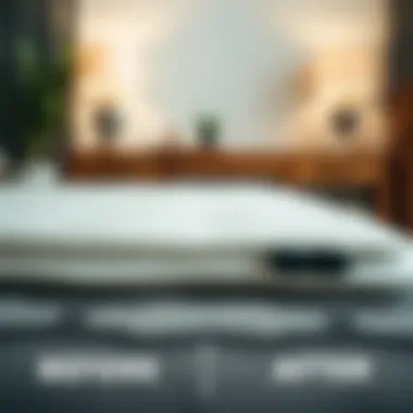 A before and after comparison of furniture stability with and without rubber pads