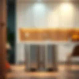 Modern dual trash can design showcasing an elegant kitchen setup