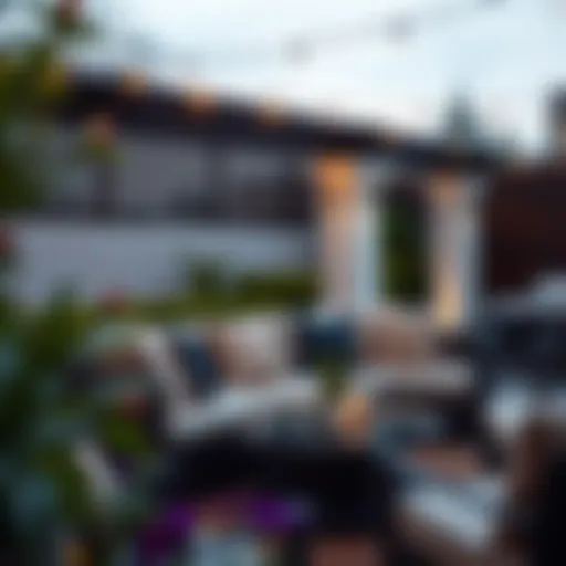 Luxurious patio cushions enhancing outdoor seating