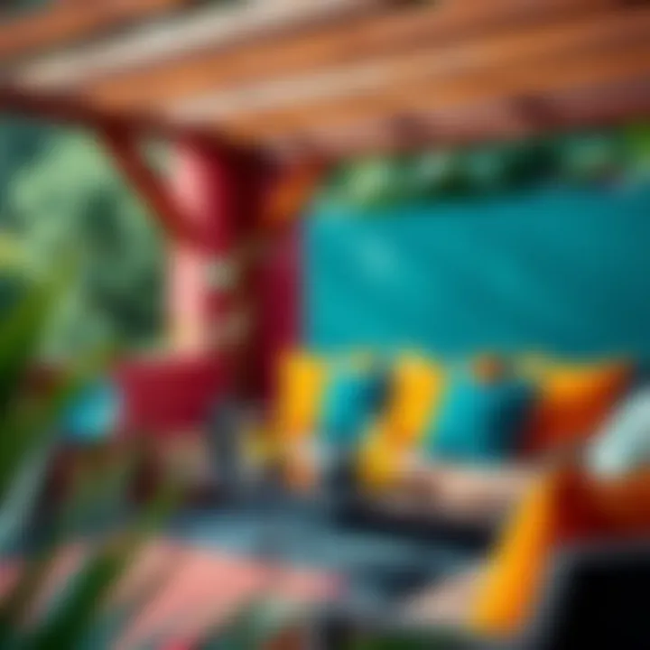Vibrant color schemes in patio cushion design