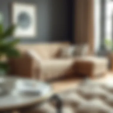 Stylish L Couch with Decorative Cover Stylish L couch adorned with a decorative cover