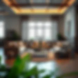 Elegant matching sofas in a contemporary living room