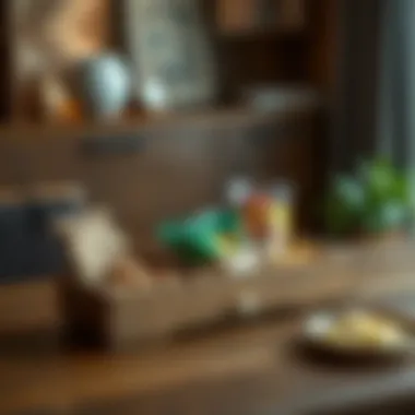 Stylish Wooden Snack Organizer Elegant wooden snack organizer with compartments