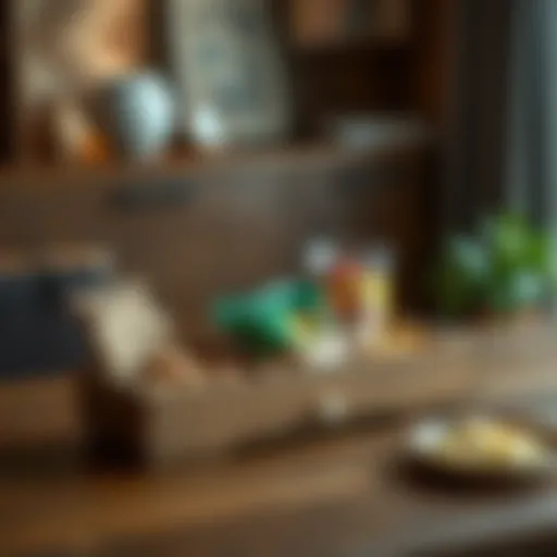 Stylish Wooden Snack Organizer Elegant wooden snack organizer with compartments