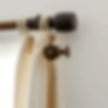 Quality Materials for Tension Curtain Rods Close-up of high-quality materials used in curtain rods