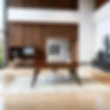 Contemporary 4 ft office table design with sleek lines