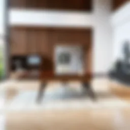 Contemporary 4 ft office table design with sleek lines