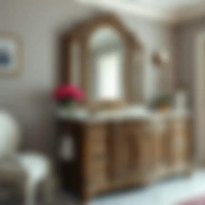 Stylish 78 Inch Vanity with Intricate Detailing Stylish 78 inch vanity with intricate detailing