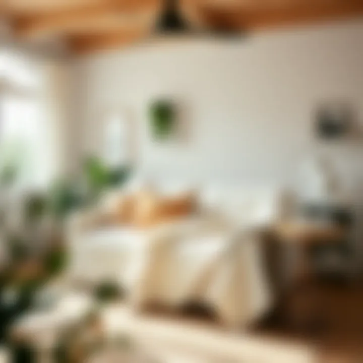 A serene living space featuring cotton quilts, emphasizing their decorative appeal.