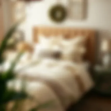 Cozy Bedroom with Cream Ruffle Duvet Cover Cozy bedroom featuring cream ruffle duvet cover with decorative pillows
