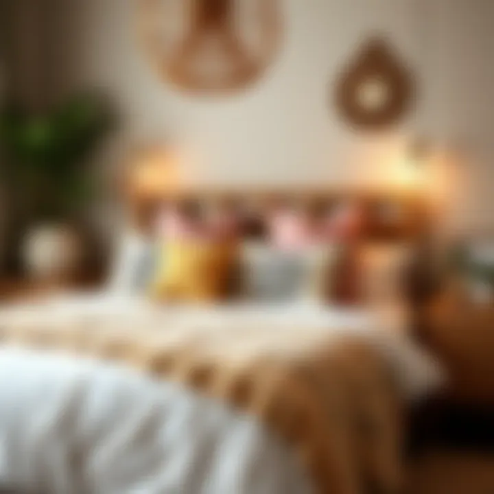 Cozy Bedroom with Twin XL Boho Bedding Cozy bedroom setting featuring twin XL boho bedding with decorative pillows