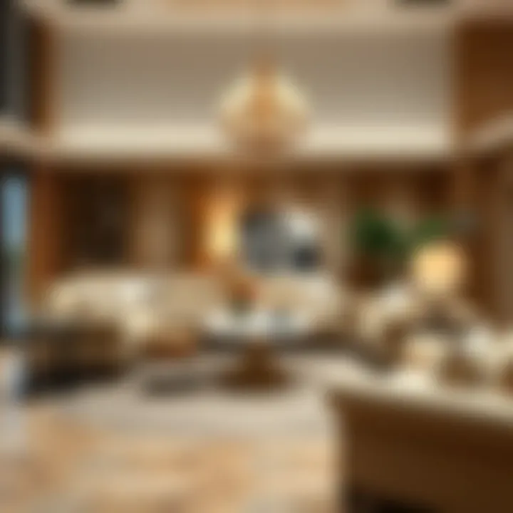 Cozy interior featuring cream sofas and complementary decor