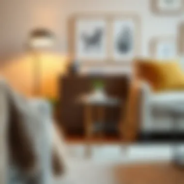 Stylish end table in a modern living room setting