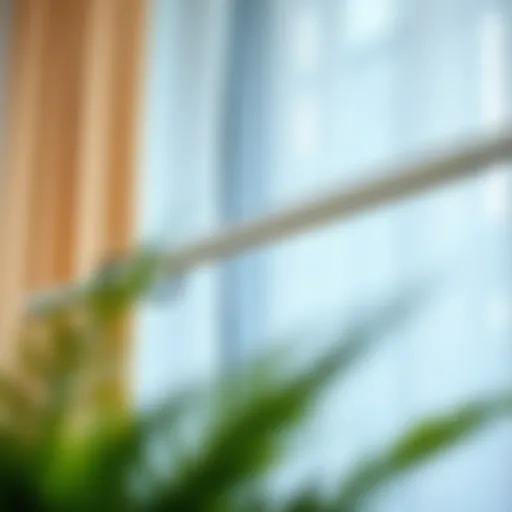 Elegant curtain rod showcasing modern design