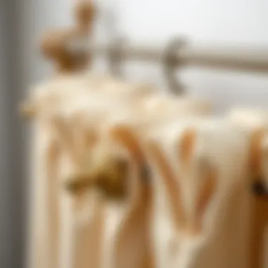 Materials for Curved Drapery Rods Close-up of materials used for drapery rods