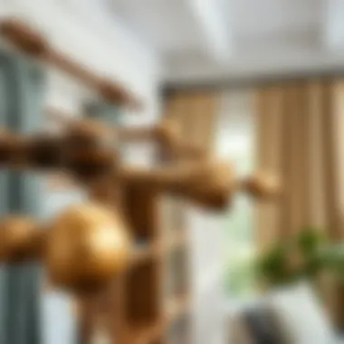 Variety of Drapery Rod Styles Different styles of drapery rods displayed