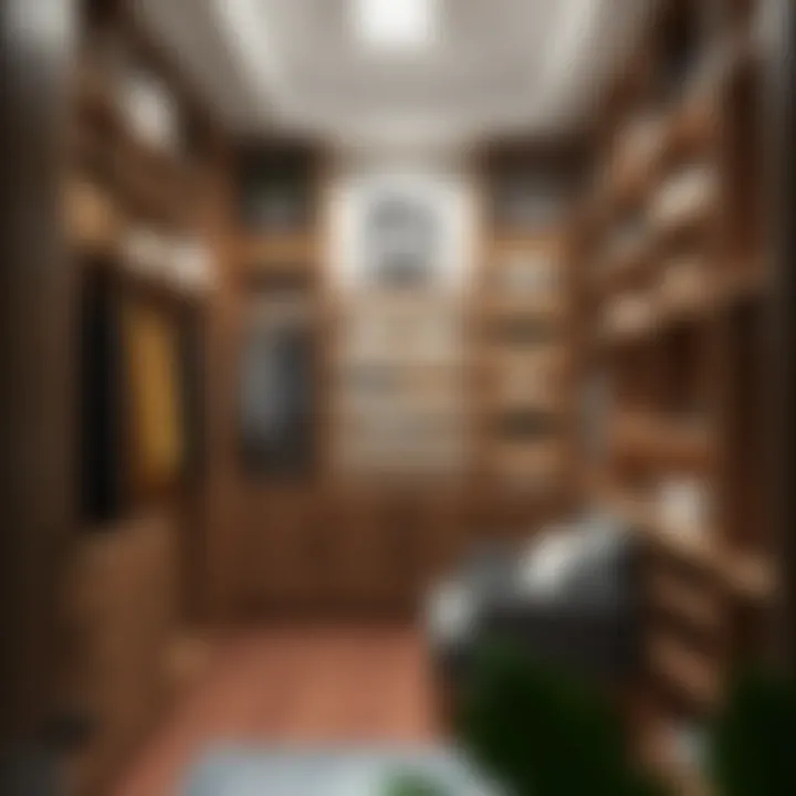 Elegant custom closet shelving design showcasing organized storage solutions