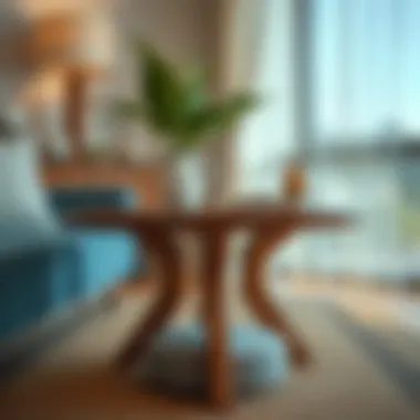 Decorative furniture with felt pads blending into home decor